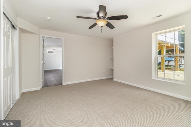 6224 Hot Spring Ln, Fredericksburg, VA 22407 - carpeted spare room featuring baseboards and ceiling fan