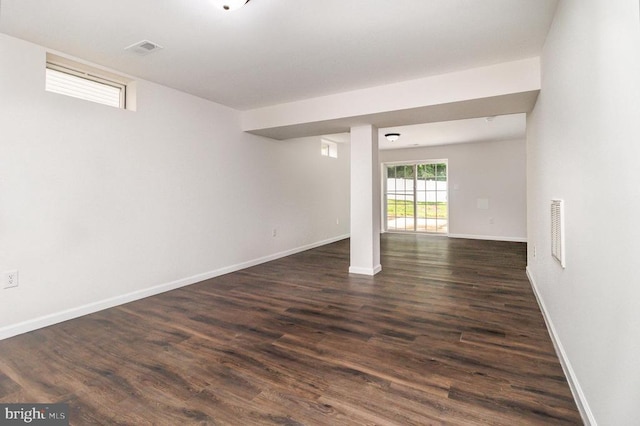 6224 Hot Spring Ln, Fredericksburg, VA 22407 - basement with dark wood finished floors and baseboards