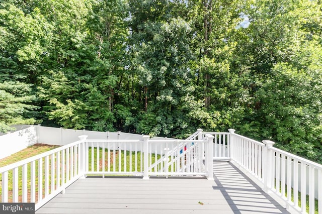 6224 Hot Spring Ln, Fredericksburg, VA 22407 - wooden deck featuring a fenced backyard