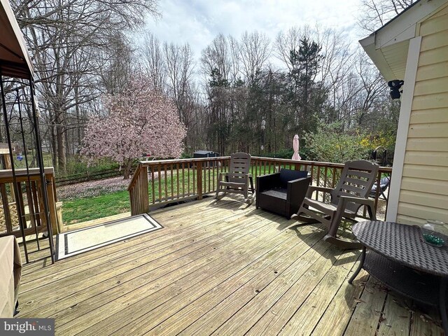 view of wooden deck
