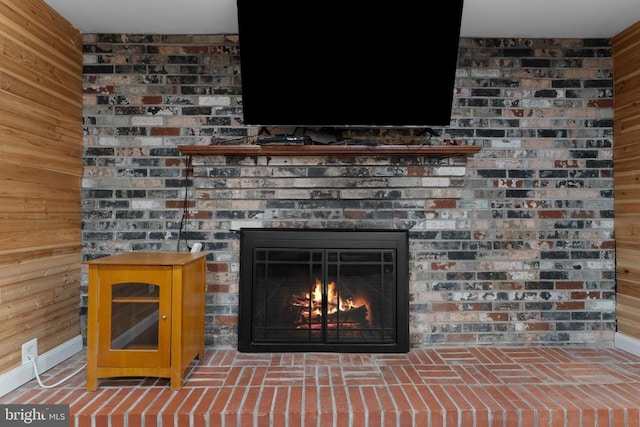27478 Old Office Rd, Culpeper, VA 22701 - detailed view of wooden walls and a fireplace