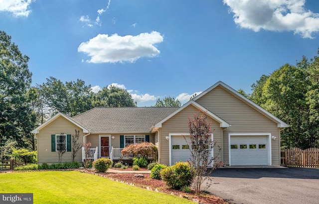 108 Shannon Glen Ct, Louisa, VA 23093 - ranch-style home featuring a garage, driveway, and a shingled roof