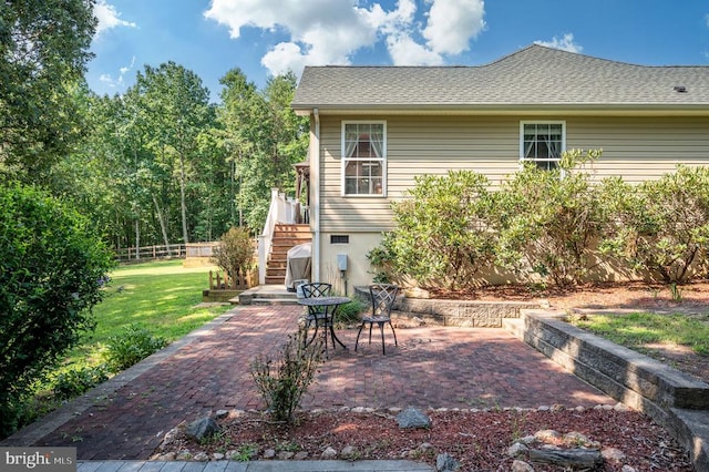 108 Shannon Glen Ct, Louisa, VA 23093 - rear view of property with a patio