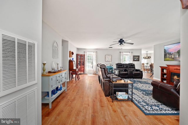 108 Shannon Glen Ct, Louisa, VA 23093 - living room with a ceiling fan and light wood-style floors