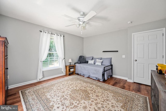 108 Shannon Glen Ct, Louisa, VA 23093 - bedroom with dark wood-style floors and ceiling fan