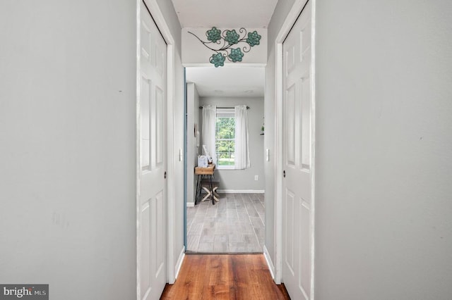 108 Shannon Glen Ct, Louisa, VA 23093 - hall featuring wood finished floors and baseboards