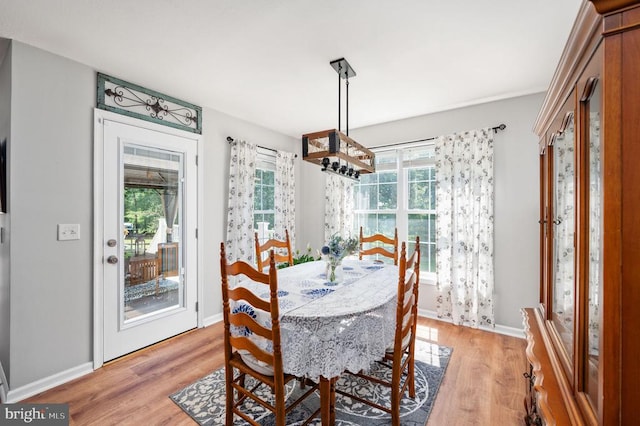 108 Shannon Glen Ct, Louisa, VA 23093 - dining area with light wood-type flooring and baseboards