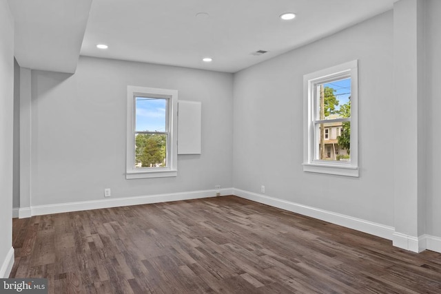 63 Madison St, Warrenton, VA 20186 - empty room with dark wood-type flooring and recessed lighting