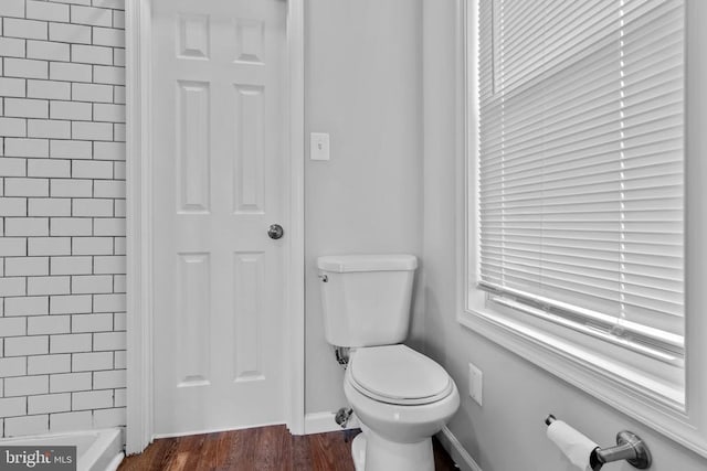 63 Madison St, Warrenton, VA 20186 - bathroom featuring toilet and wood finished floors