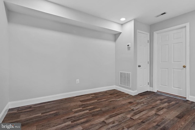 63 Madison St, Warrenton, VA 20186 - unfurnished room featuring dark wood-style flooring and recessed lighting