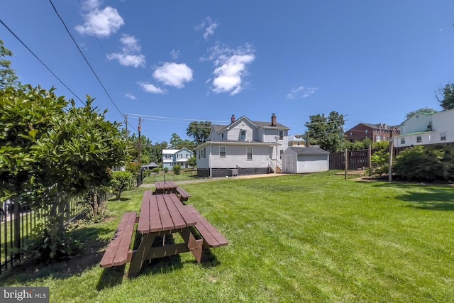 63 Madison St, Warrenton, VA 20186 - view of yard featuring a storage shed