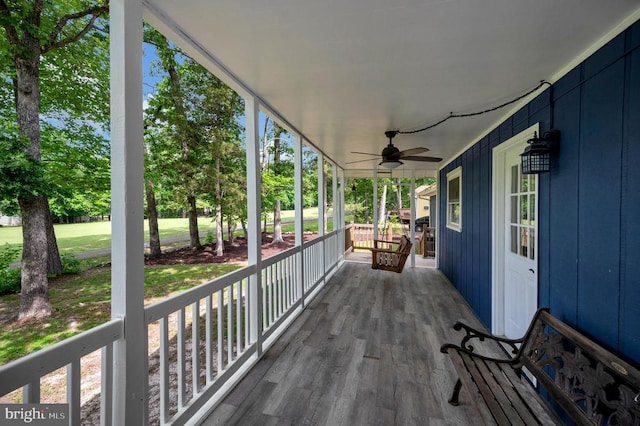 141 Eagle Ct, Locust Grove, VA 22508 - porch featuring ceiling fan