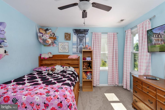 5930 Copper Mountain Dr W, Spotsylvania, VA 22553 - carpeted bedroom with a ceiling fan and baseboards