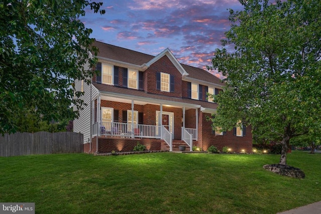 5930 Copper Mountain Dr W, Spotsylvania, VA 22553 - view of front facade with a porch and brick siding