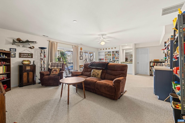56 Wildwood Dr, Palmyra, VA 22963 - living room with carpet and ceiling fan