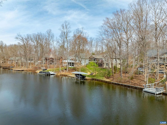 56 Wildwood Dr, Palmyra, VA 22963 - water view with a dock