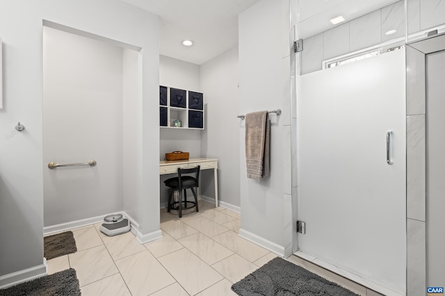 56 Wildwood Dr, Palmyra, VA 22963 - bathroom with a shower stall and recessed lighting