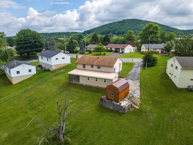 816 Rutherford St, Staunton, VA 24401 - aerial perspective of suburban area featuring a mountainous background