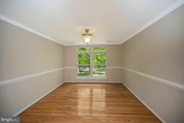 317 Edgehill Dr, Locust Grove, VA 22508 - spare room with light wood-style flooring, baseboards, and crown molding