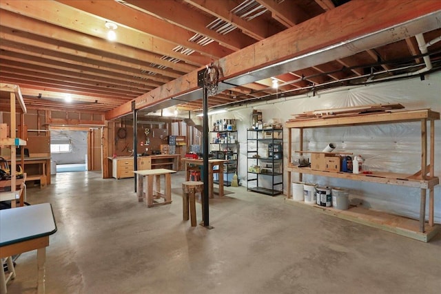 114 Meagans Run Rd, Woodstock, VA 22664 - below grade area with a workshop area