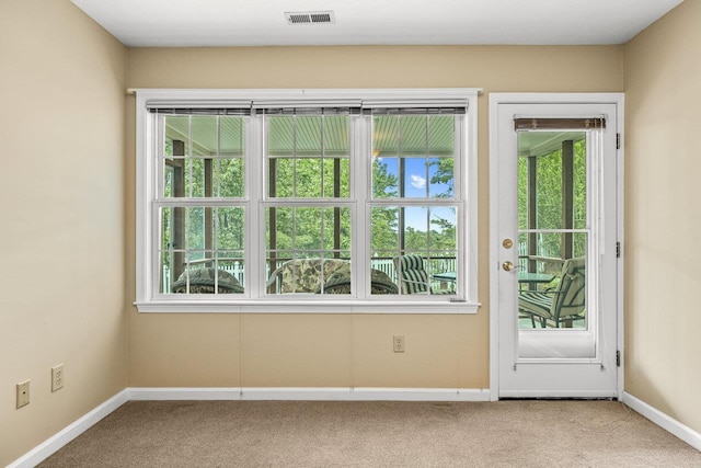 127 Emerald Dr, Harrisonburg, VA 22801 - doorway to outside featuring carpet floors, healthy amount of natural light, and baseboards