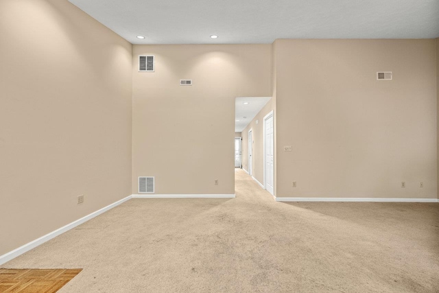 127 Emerald Dr, Harrisonburg, VA 22801 - empty room featuring light carpet, baseboards, and recessed lighting