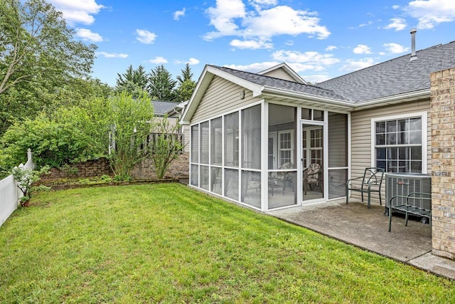 127 Emerald Dr, Harrisonburg, VA 22801 - view of yard featuring a sunroom and central AC