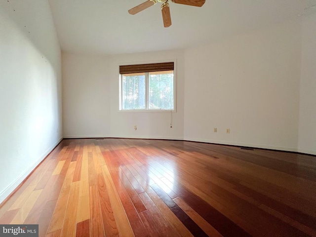 243 Aaron Mountain Rd, Castleton, VA 22716 - spare room featuring light wood-style floors, a ceiling fan, and baseboards