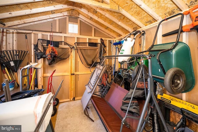 view of storage room