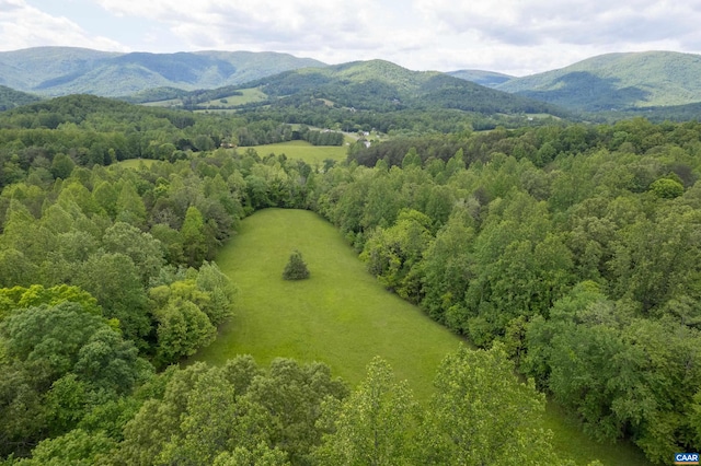 7122 Harris Mountain Ln, Dyke, VA 22935 - bird's eye view of a mountain backdrop and a heavily wooded area