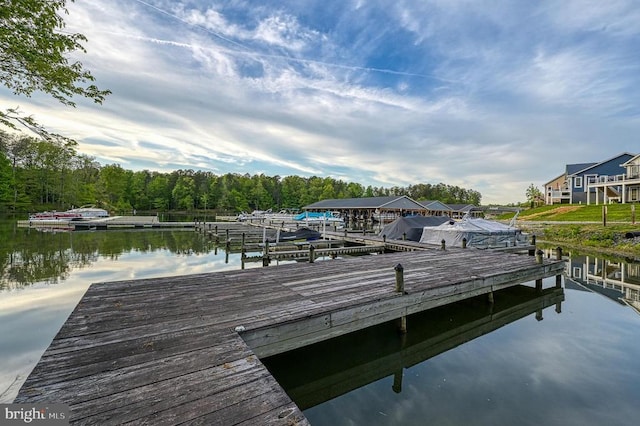 135 Bluewater Blvd S, Mineral, VA 23117 - dock area featuring a water view and a view of trees