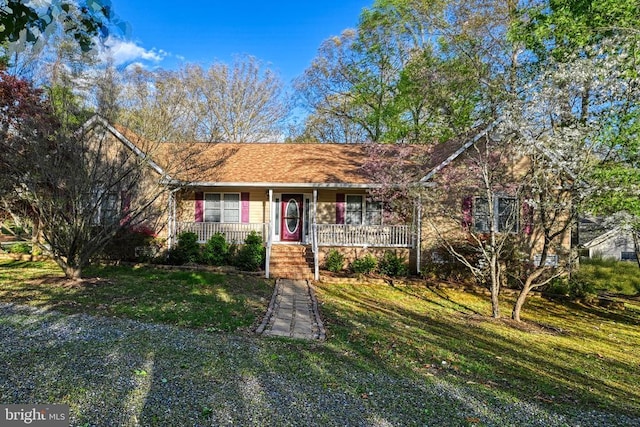 135 Bluewater Blvd S, Mineral, VA 23117 - single story home with covered porch and a front lawn