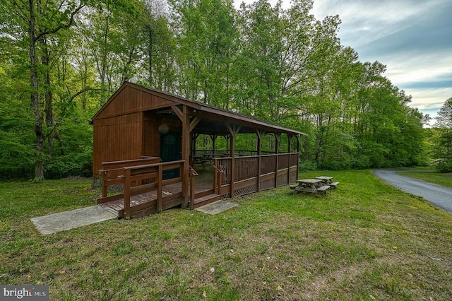 135 Bluewater Blvd S, Mineral, VA 23117 - view of green lawn featuring a view of trees