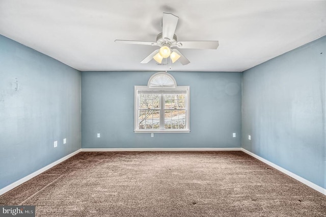 135 Bluewater Blvd S, Mineral, VA 23117 - spare room with carpet, ceiling fan, and baseboards