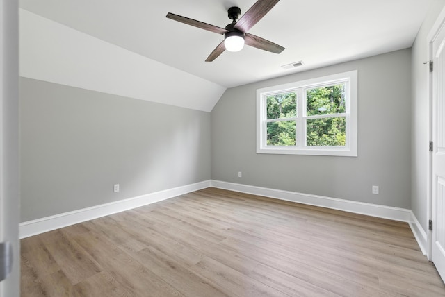 43 Mcilwee Ln, Staunton, VA 24401 - bonus room with a ceiling fan, light wood-style flooring, and vaulted ceiling
