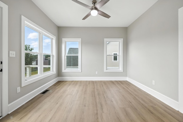 43 Mcilwee Ln, Staunton, VA 24401 - spare room with light wood finished floors and a ceiling fan