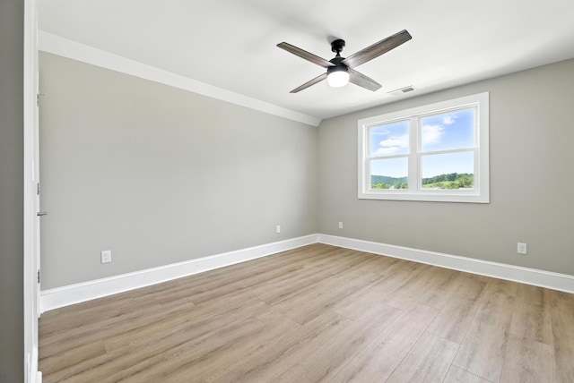 43 Mcilwee Ln, Staunton, VA 24401 - spare room with light wood finished floors and a ceiling fan