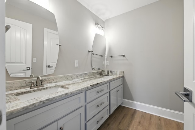 43 Mcilwee Ln, Staunton, VA 24401 - full bathroom featuring double vanity and wood finished floors