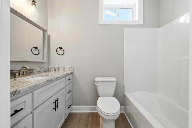 43 Mcilwee Ln, Staunton, VA 24401 - bathroom featuring vanity, wood finished floors, and shower / tub combination