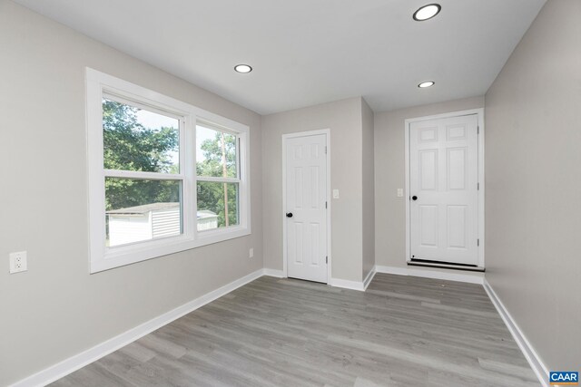 1805 Shenandoah Ave, Waynesboro, VA 22980 - unfurnished bedroom featuring recessed lighting and light wood-style floors