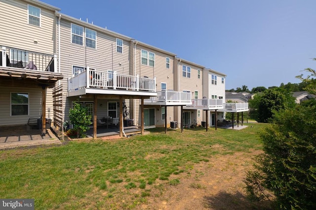 2015 Elm Tree Ct, Charlottesville, VA 22911 - rear view of house featuring a yard, a patio area, and a residential view