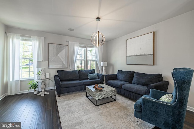 2015 Elm Tree Ct, Charlottesville, VA 22911 - living area with baseboards and wood finished floors