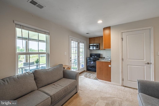 2015 Elm Tree Ct, Charlottesville, VA 22911 - living room with recessed lighting and light colored carpet