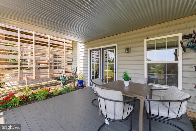 2015 Elm Tree Ct, Charlottesville, VA 22911 - wooden terrace with outdoor dining space