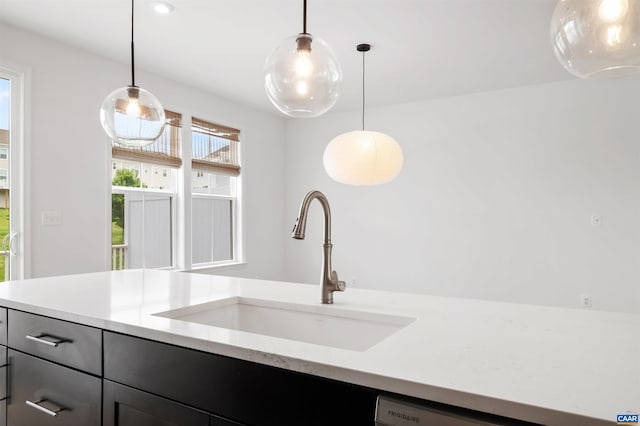 4454 Alston St, Crozet, VA 22932 - kitchen with light countertops and pendant lighting