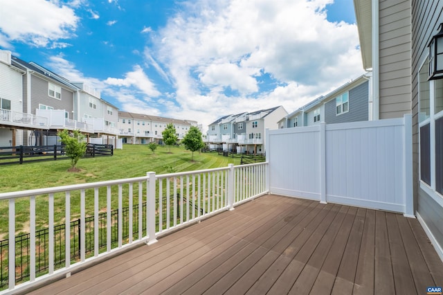 4454 Alston St, Crozet, VA 22932 - deck with a residential view and a lawn