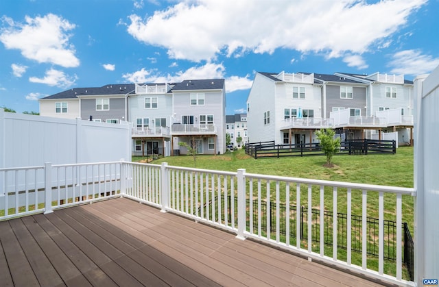 4454 Alston St, Crozet, VA 22932 - deck with a yard and a residential view