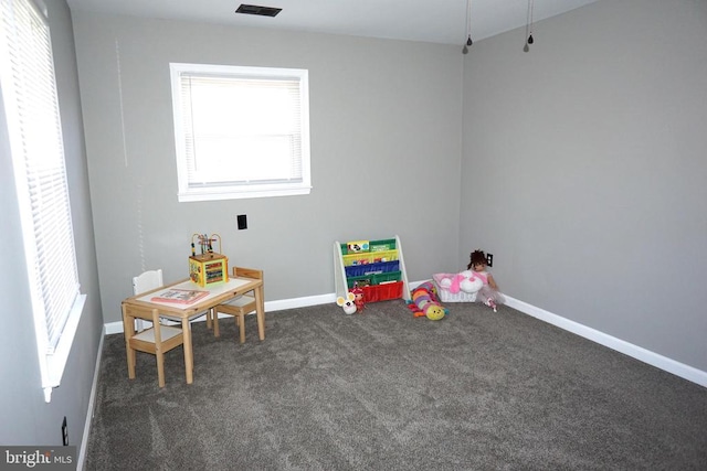 7435 Courthouse Rd, Spotsylvania, VA 22551 - rec room featuring dark carpet and baseboards
