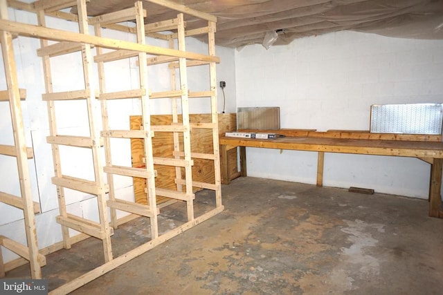 7435 Courthouse Rd, Spotsylvania, VA 22551 - unfinished basement with concrete block wall