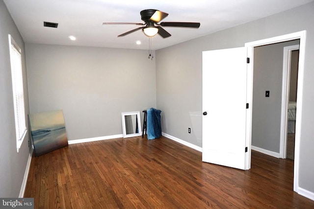 7435 Courthouse Rd, Spotsylvania, VA 22551 - spare room featuring ceiling fan, wood finished floors, baseboards, and recessed lighting